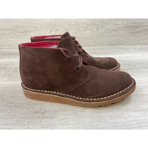 L.L.Bean Stonington 514201 Women's US 8.5M Brown Suede Flannel-Lined Chukka Boot - Picture 1 of 10